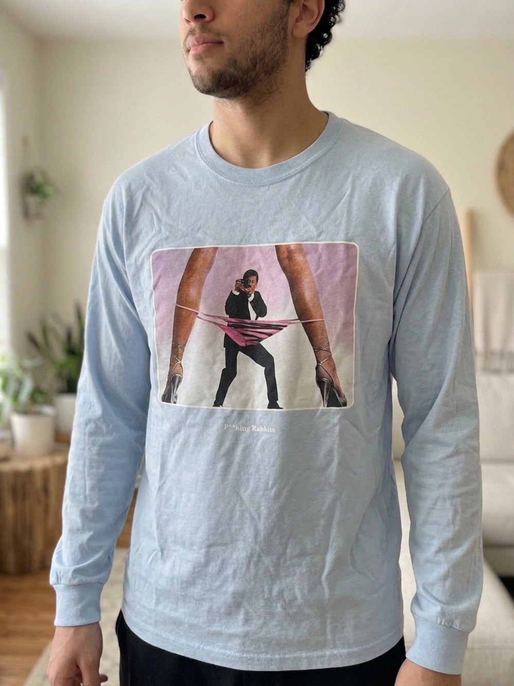 #FR2 Fxxking Rabbits Photobook Long Sleeve Tee - Light Blue